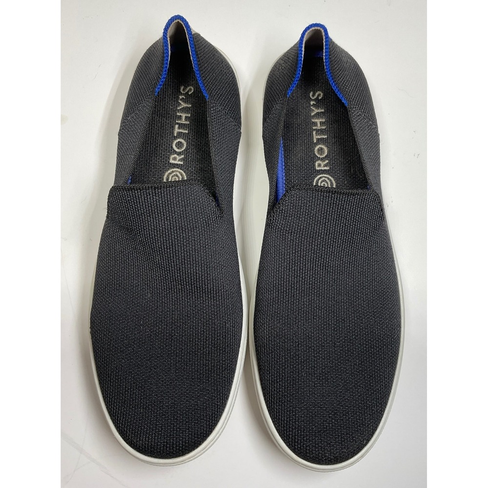 Rothys The Sneaker Womens 9 Charcoal Grey Slip On Washable Knit Shoes